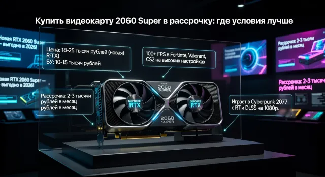 Купить видеокарту 2060 Super в рассрочку: где условия лучше: какие модели актуальны и стоят своих денег в 2026