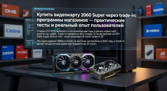 Купить видеокарту 2060 Super через trade-in: программы магазинов — практические тесты и реальный опыт пользователей