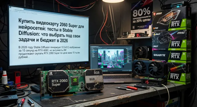 Купить видеокарту 2060 Super для нейросетей: тесты в Stable Diffusion: что выбрать под свои задачи и бюджет в 2026